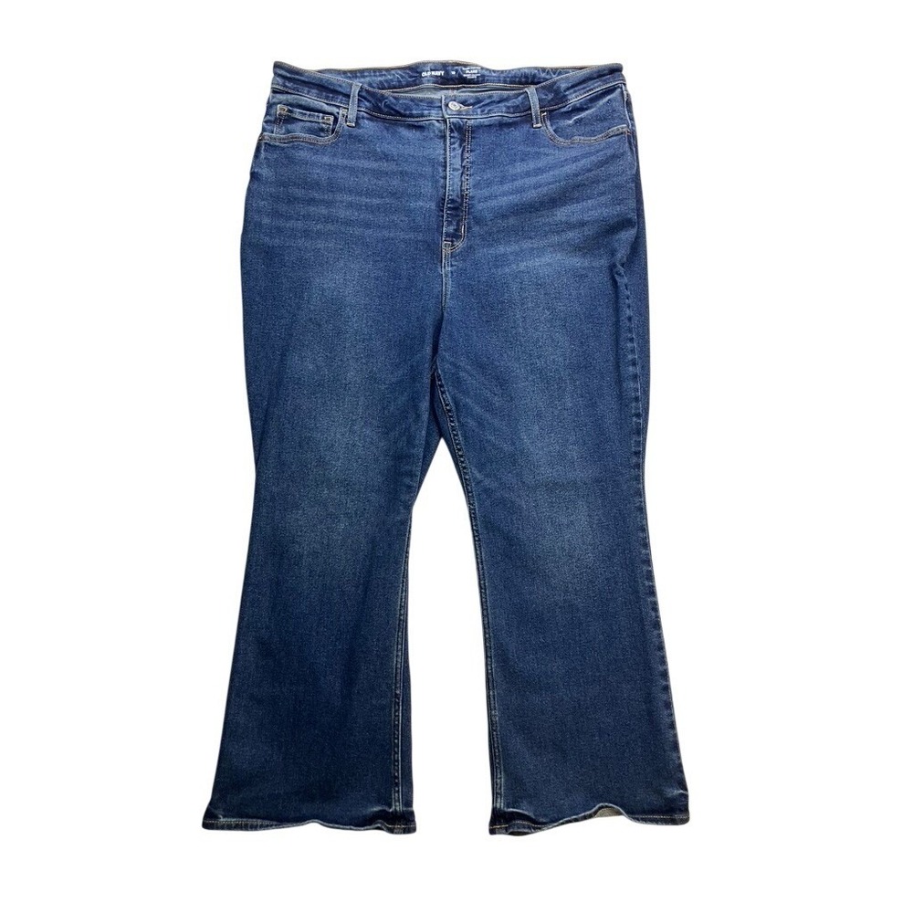 Old Navy Higher‎ High-Rise Flare Beatrice Crop Jeans 18 Medium Wash 410182-00